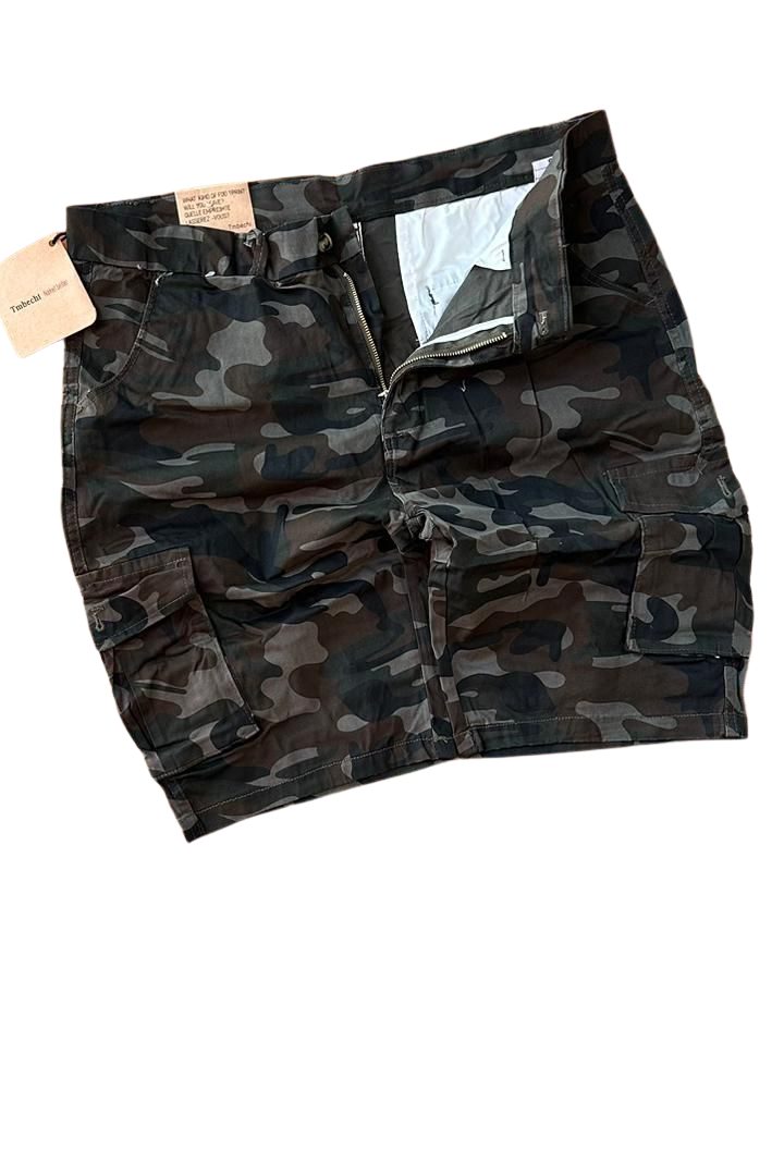 Camo Bumper Shorts – Rugged Style, Elastic Waist, Urban Streetwear Vibe