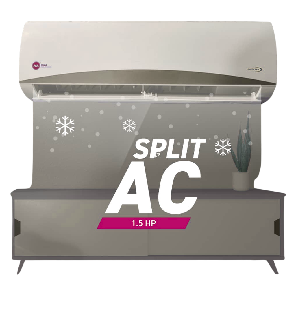 H&A 1.5HP Split Type Air Conditioner – Model H&A-12CRDN8, Energy Efficient Cooling with Remote