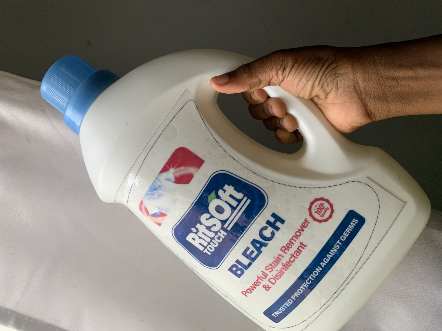 Rit Soft Touch Liquid Bleach - 2L | Kills 99.9% Germs, Whitening Formula, Multi-Surface Cleaning